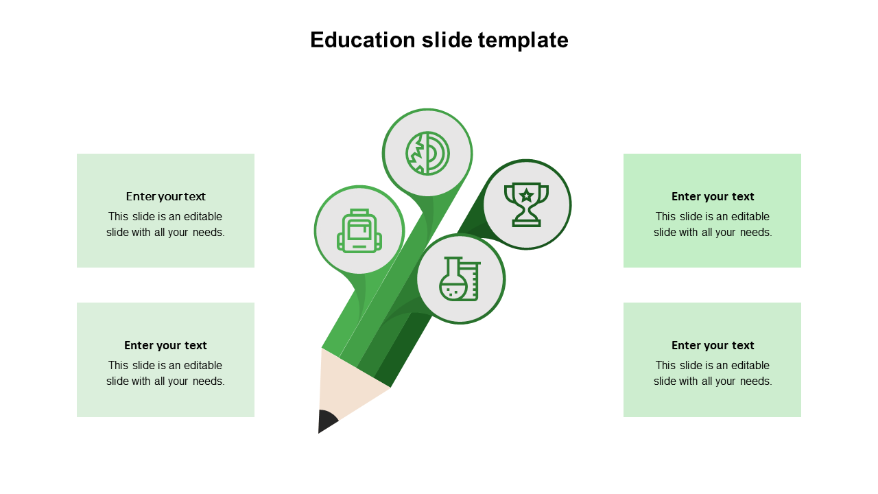 education slide template-green